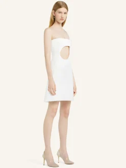 SHORT CUT-OUT SATIN DRESS