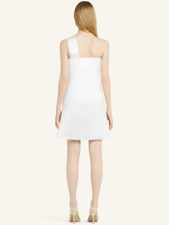 SHORT CUT-OUT SATIN DRESS