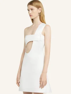 SHORT CUT-OUT SATIN DRESS