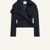 SHORT OBLIQUE TRENCH COAT