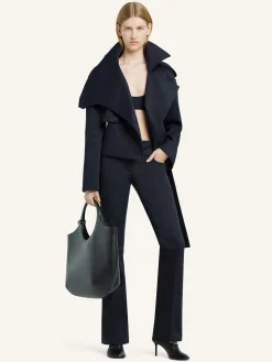 SHORT OBLIQUE TRENCH COAT