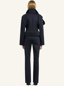 SHORT OBLIQUE TRENCH COAT