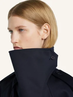 SHORT OBLIQUE TRENCH COAT