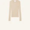 SHOULDER SNAPS RIB KNIT SWEATER