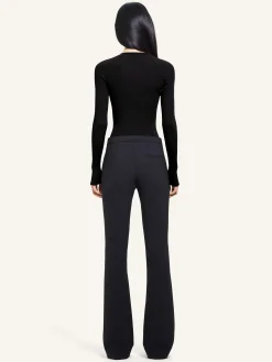 SLASH RIB KNIT TOP
