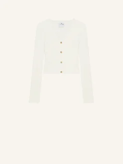 SOLAR CROPPED RIB CARDIGAN