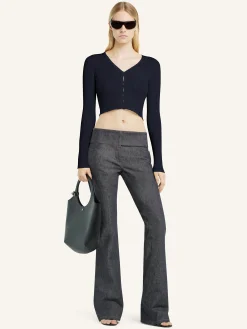 SOLAR CROPPED RIB CARDIGAN