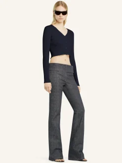 SOLAR CROPPED RIB CARDIGAN