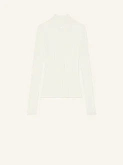 SOLAR LIGHT RIB MOCKNECK SWEATER