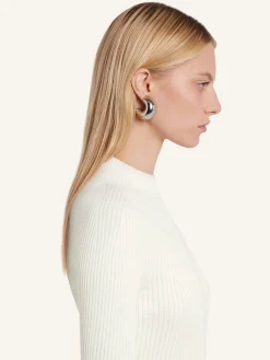 SOLAR LIGHT RIB MOCKNECK SWEATER