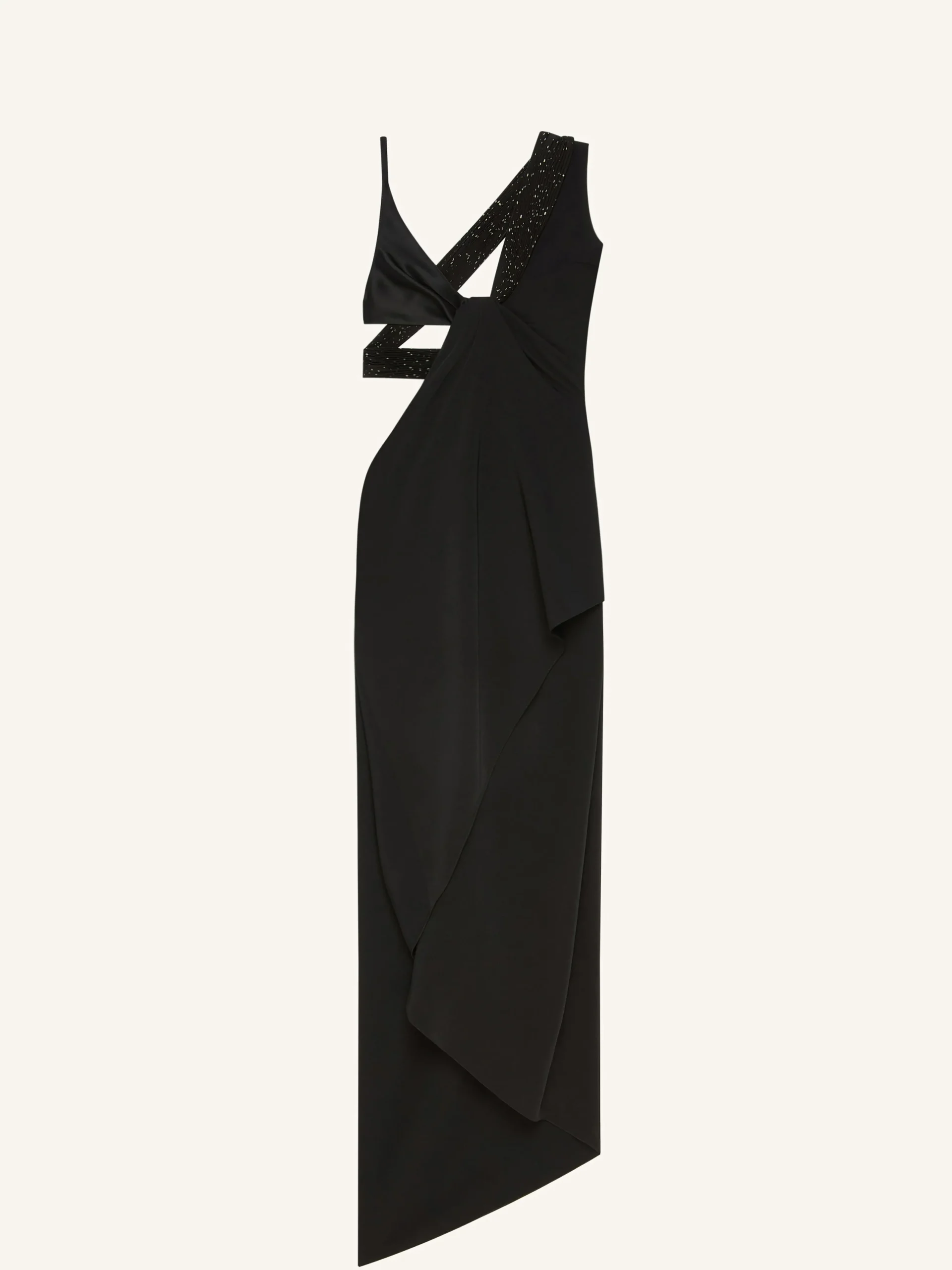 TWIST ASYMMETRICAL LONG DRESS