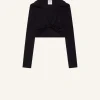 TWIST LIGHT WOOL CROPPED POLO