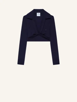 TWIST LIGHT WOOL CROPPED POLO
