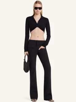 TWIST LIGHT WOOL CROPPED POLO