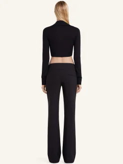 TWIST LIGHT WOOL CROPPED POLO