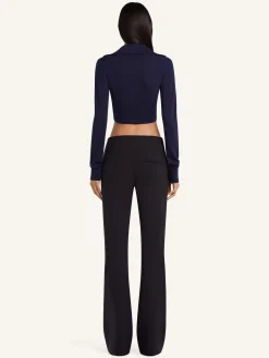 TWIST LIGHT WOOL CROPPED POLO
