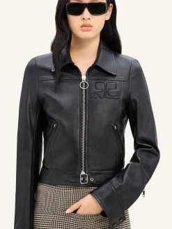 ZIPPED ICONIC LEATHER JACKET