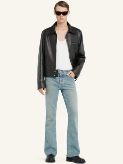 ZIPPED LEATHER JACKET