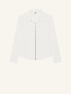 ZIPPED POPLIN SHIRT