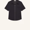 ZIPPED TWILL SHIRT