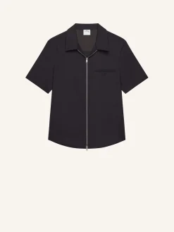 ZIPPED TWILL SHIRT
