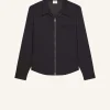 ZIPPED TWILL SHIRT