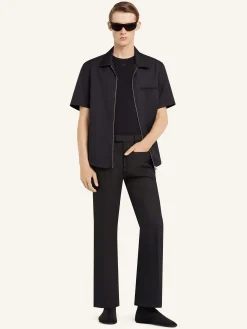 ZIPPED TWILL SHIRT
